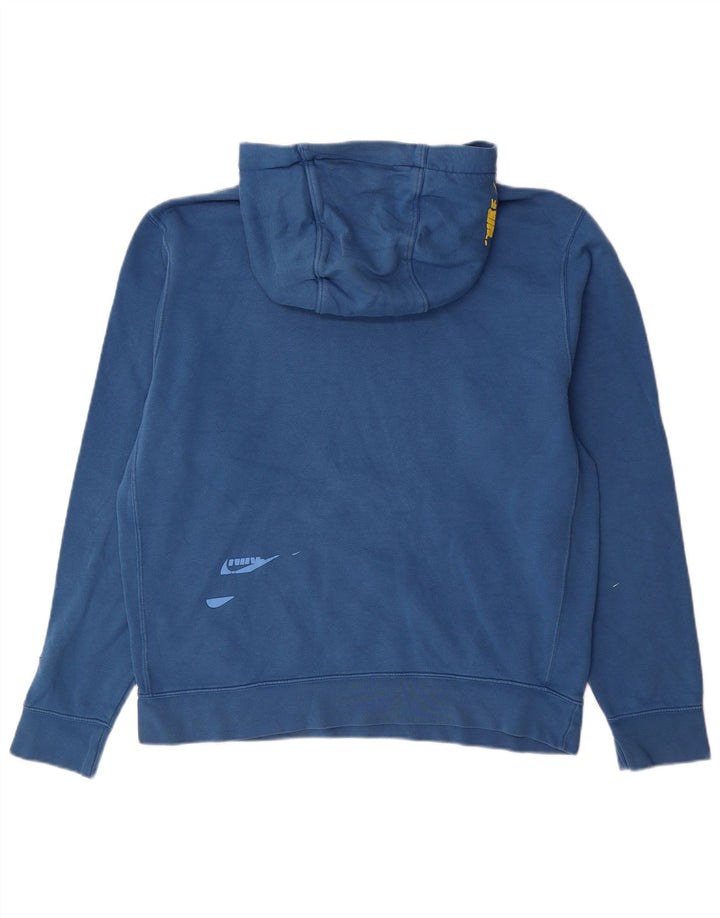 Pulover Nike pentru bărbați cu glugă grafic, bumbac albastru mediu