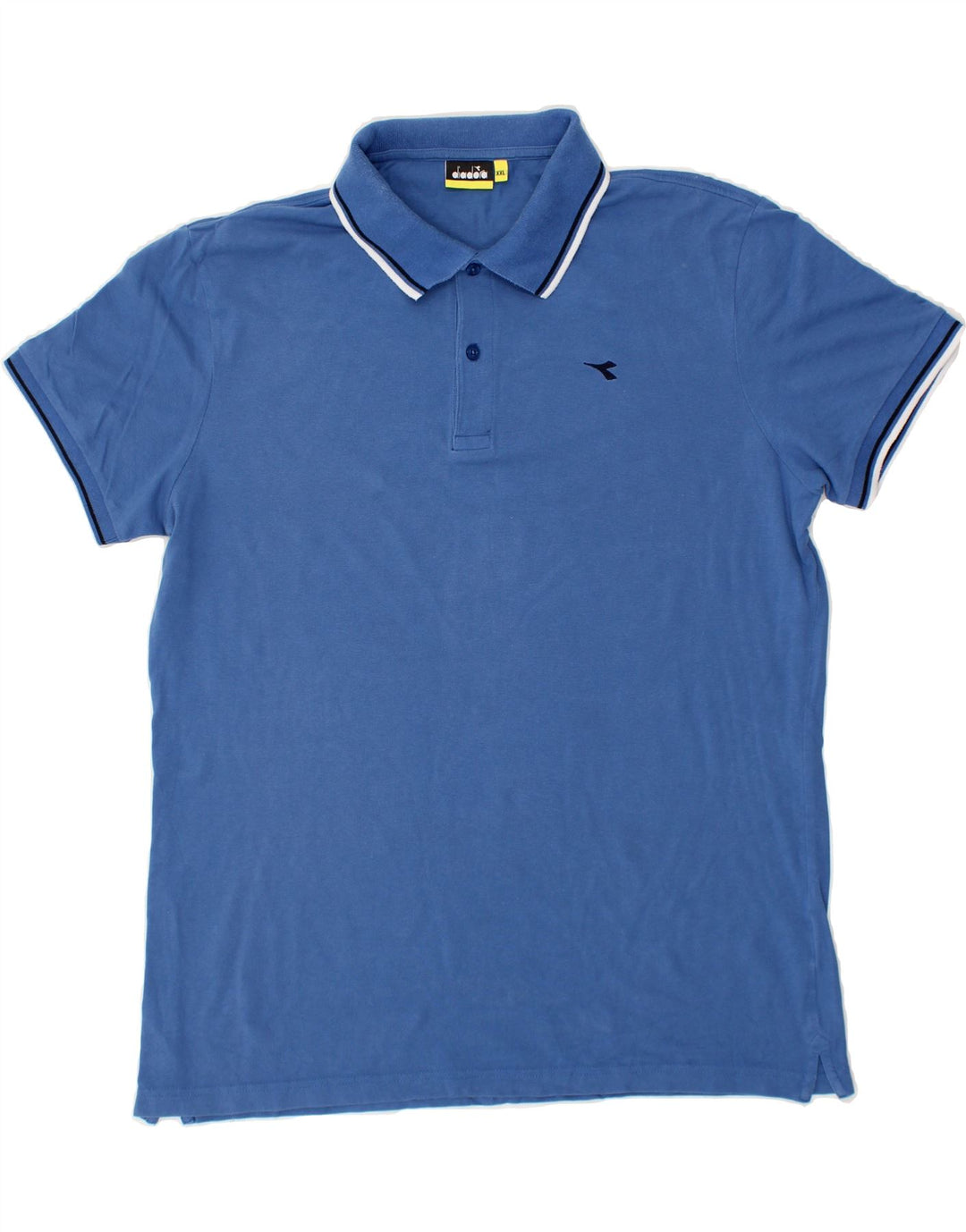 DIADORA Mens Polo Shirt 2XL Blue Vintage Diadora and Second-Hand Diadora from Messina Hembry 