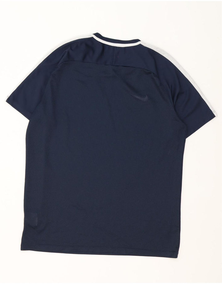 Tricou pentru bărbați Nike Dri Fit Top mare, albastru bleumarin, poliester color bloc