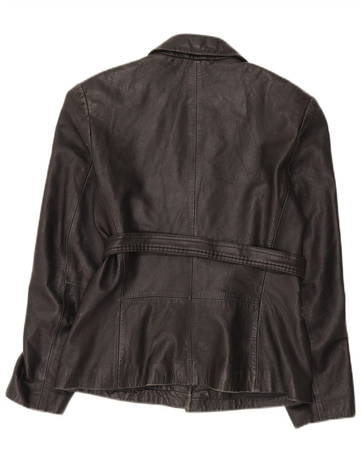 Jachetă de piele pentru femei International Concepts US 6 Medium Black