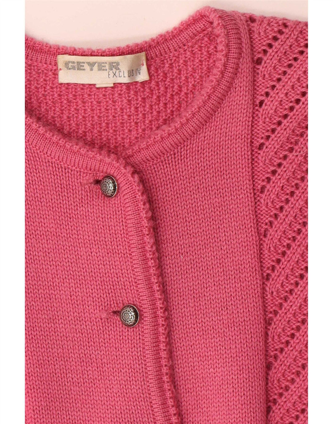 Pulover cardigan pentru femei Geyer IT 42 Lână Roz Mediu