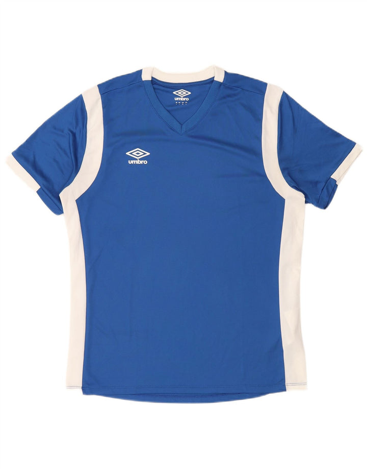 Tricou Umbro pentru bărbați Top mare, albastru, poliester color bloc