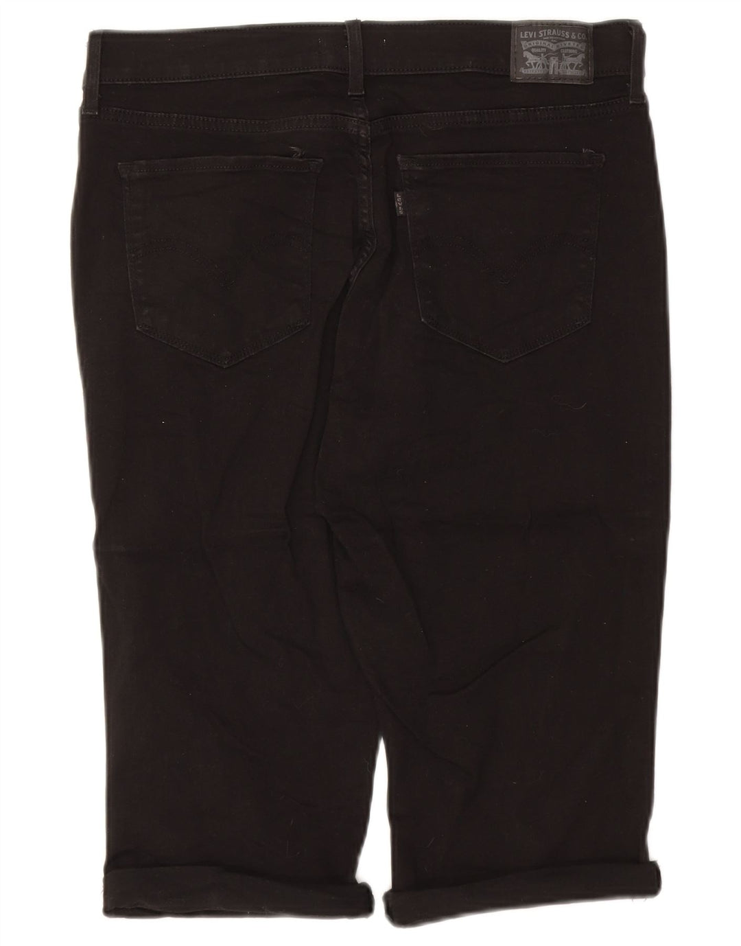 LEVI'S Womens Denim Shorts W32 Large Black Cotton