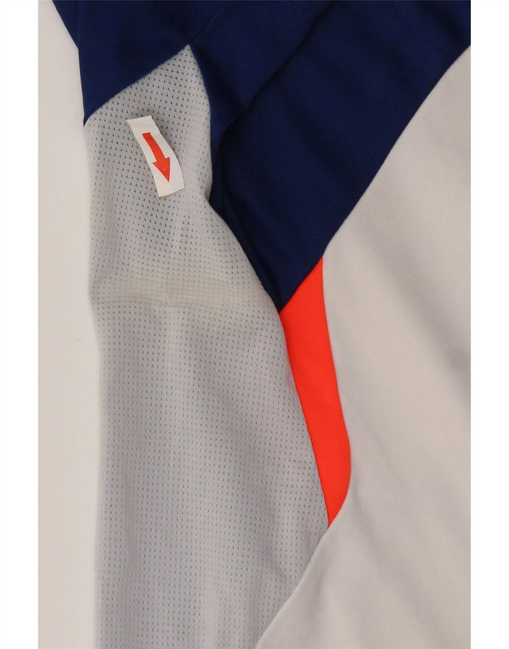 Tricou pentru bărbați Adidas Top Mediu Alb Poliester Bloc de culoare