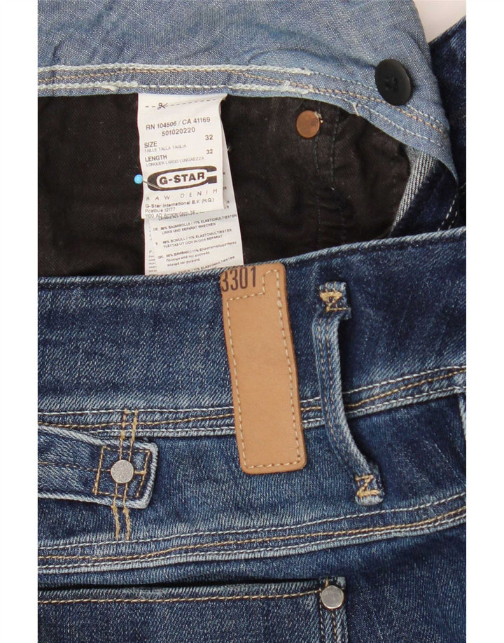 Blugi G-Star 3301 Slim pentru femei L32 L32 Bumbac bleumarin