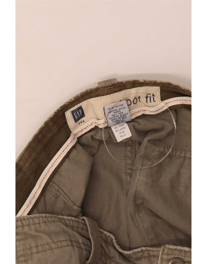 Pantaloni chino Bootcut Gap Bărbați L33 L32 Kaki Bumbac