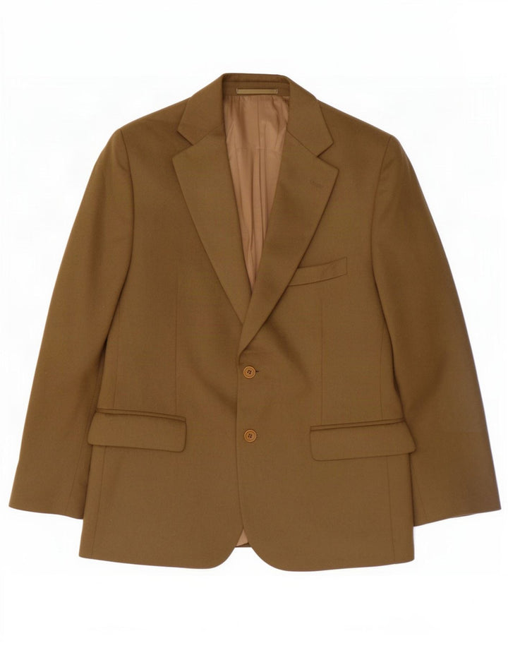 Pierre Cardin Jachetă Blazer pentru bărbați cu 2 nasturi IT 48 Medium Khaki Wool