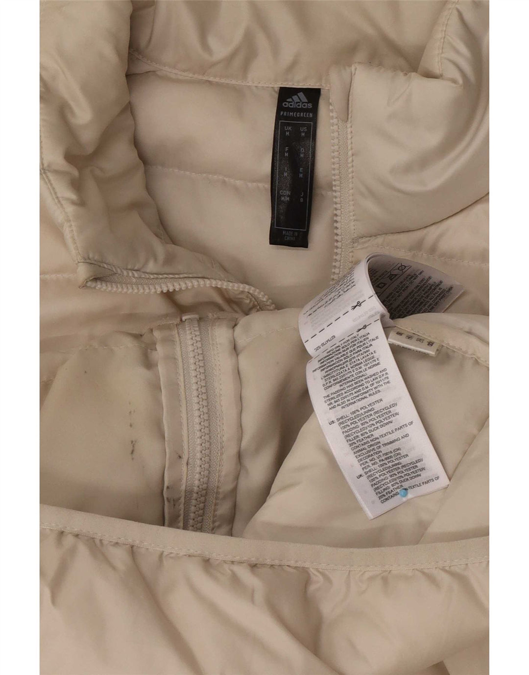 Jachetă căptușită pentru bărbați Adidas UK 38 Medium Bej Poliester