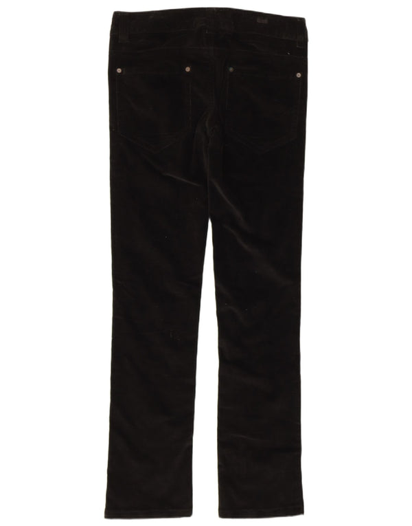 Pantaloni subțiri din velur pentru femei BENETTON IT 42 Medium L32 L32 Bumbac negru