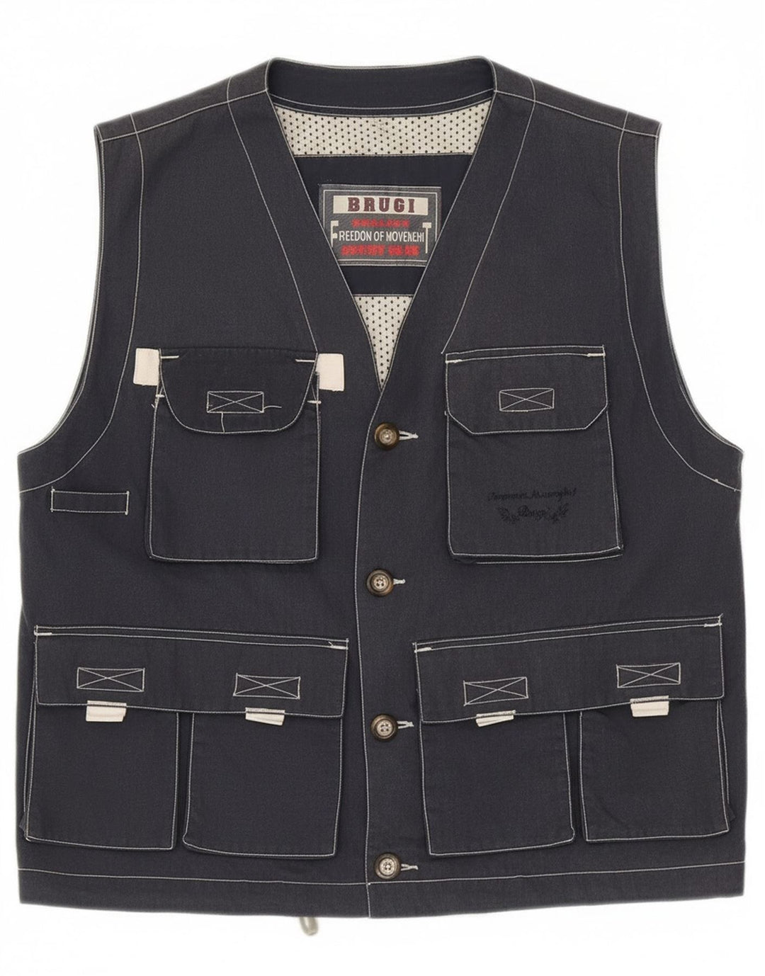 Gilet pentru bărbați Brugi, UK 40, mare, albastru, poliester