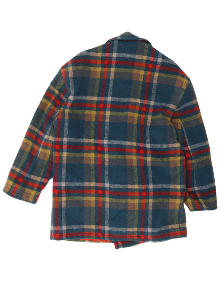 Palton dublu pentru bărbați vintage UK 42 XL Blue Check