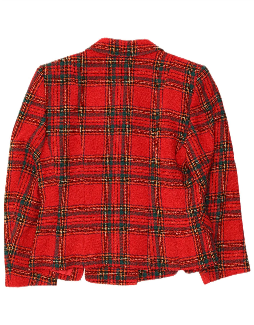 Jachetă blazer pentru femei Angelo Santagostino, cu 6 nasturi, UK 14, roșu mediu, carouri