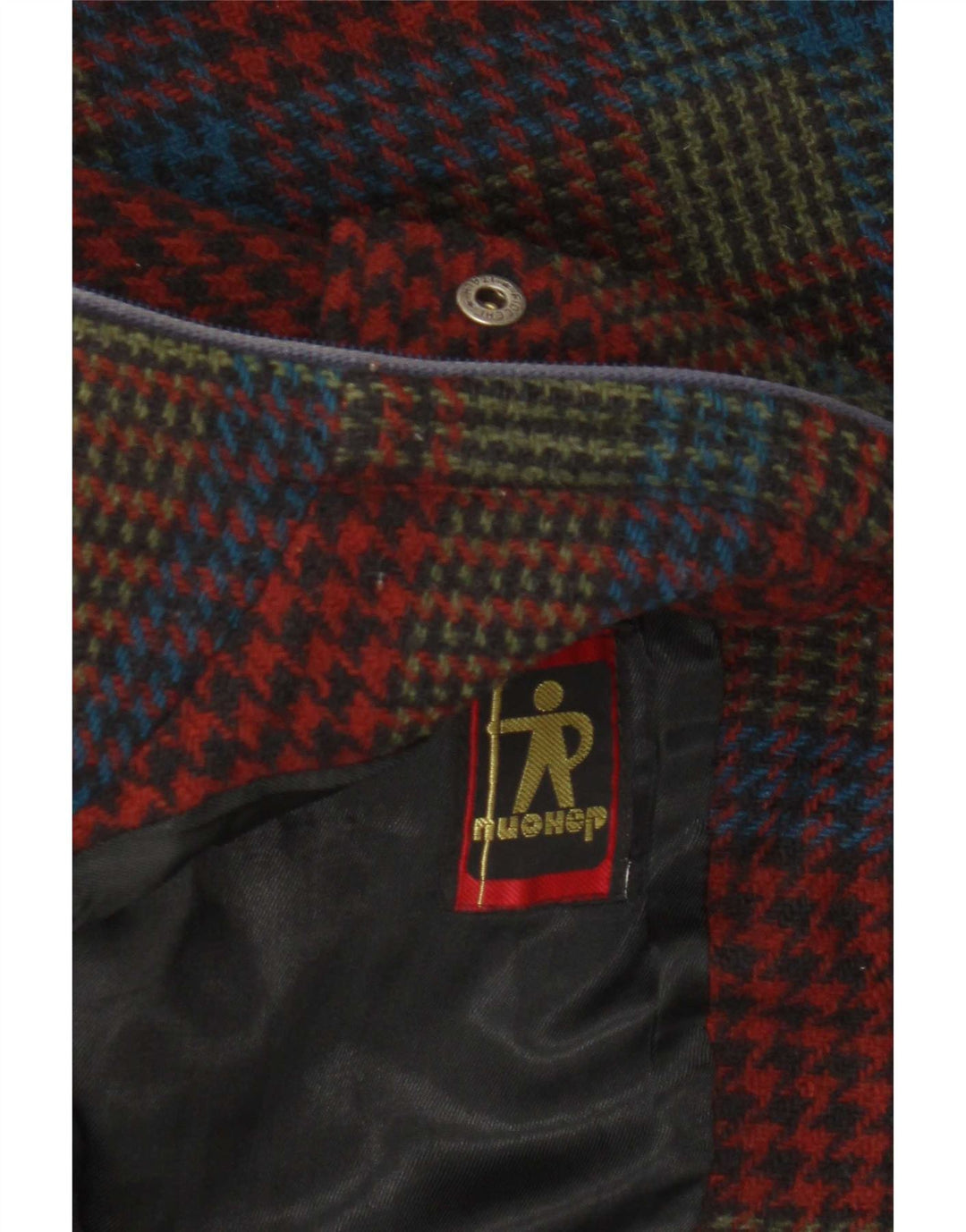 Bomber vintage pentru bărbați UK 36 mic roșu Houndstooth