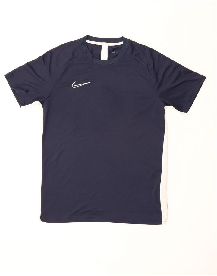 Tricou pentru bărbați NIKE Dri Fit Top mare, albastru bleumarin, poliester color bloc
