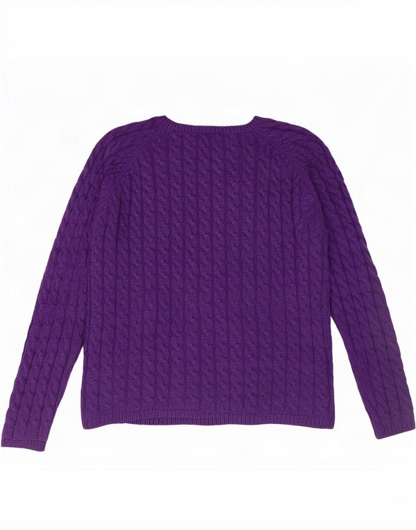 Pulover pentru femei Gap, supradimensionat, cu gât de barca, UK 10, bumbac violet mic