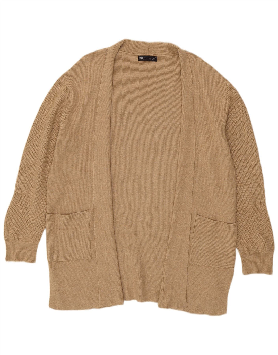 Pulover cardigan deschis pentru femei Marks & Spencer UK 16 mare bej