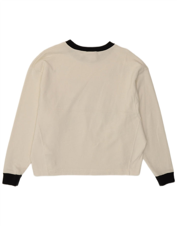 Pulover de hanorac grafic Nike pentru femei UK 10, mic, alb, bloc de culoare