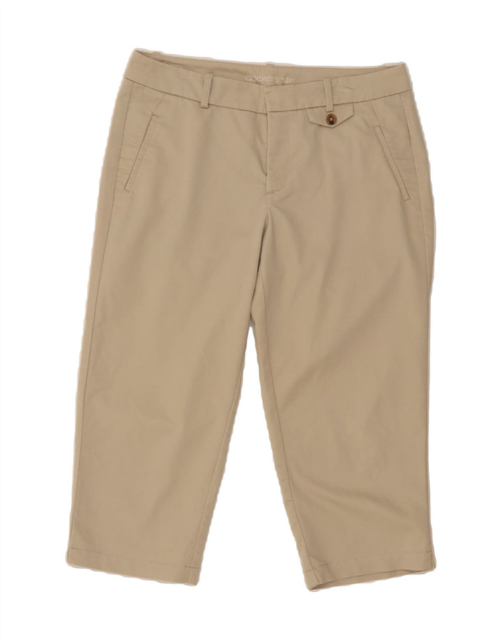DOCKERS Womens Straight Capri Trousers US 6 Medium W30 L20 Grey Cotton Vintage Dockers and Second-Hand Dockers from Messina Hembry 