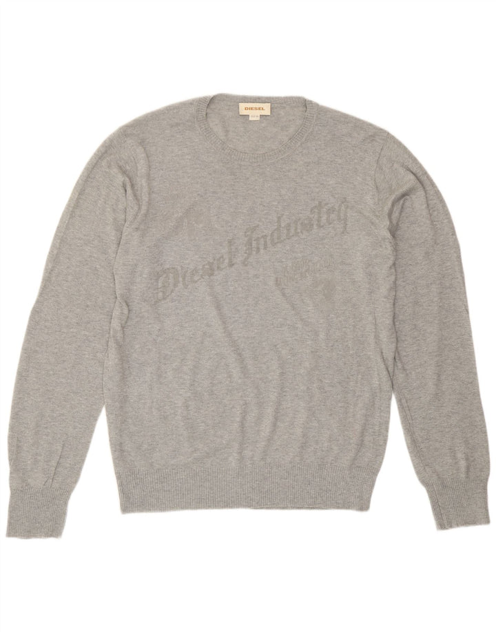 Pulover pentru bărbați Diesel cu decolteu rotund, XL, gri