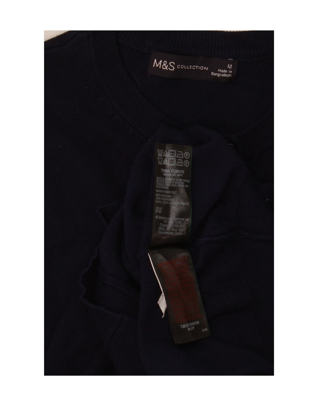 Pulover cardigan pentru femei Marks & Spencer UK 12 Medium Bleumarin Viscoză