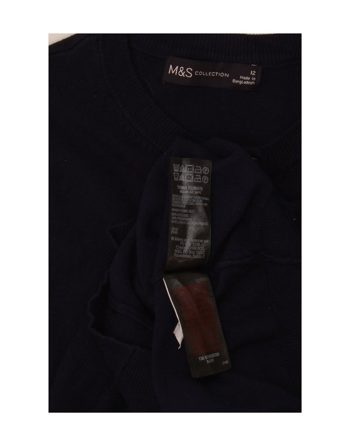 Pulover cardigan pentru femei Marks & Spencer UK 12 Medium Bleumarin Viscoză
