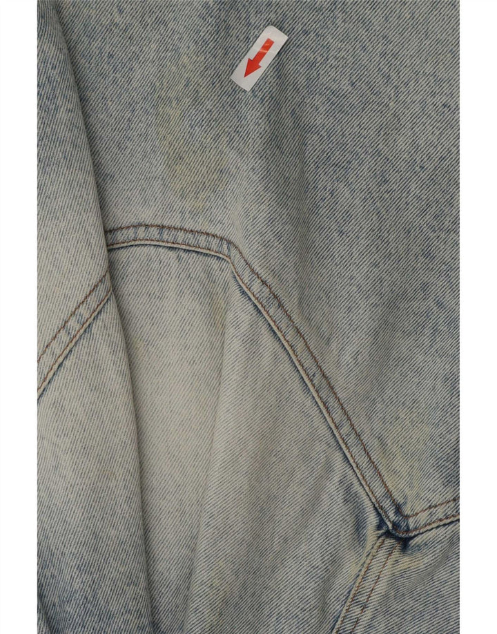 Jachetă de denim crop vintage pentru femei UK 14 Medium Blue