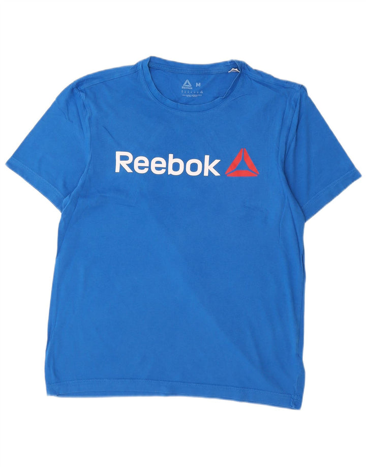 Tricou grafic Reebok pentru bărbați Top mediu albastru bumbac