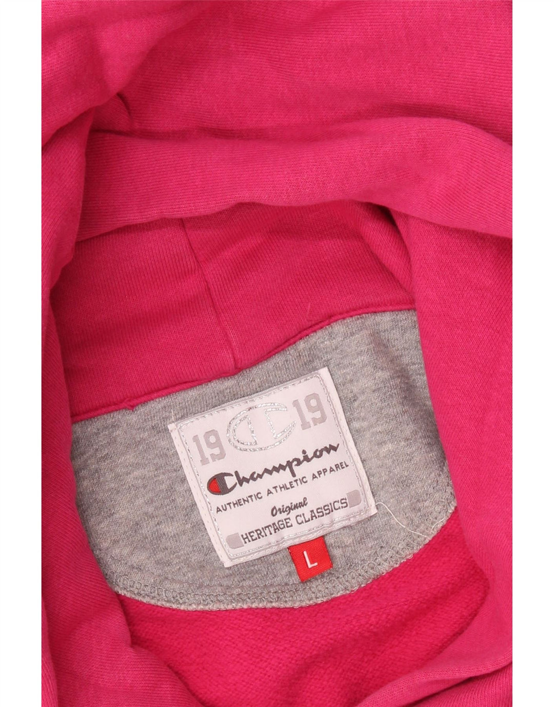 Pulover cu glugă cu grafic Heritage Classics CHAMPION pentru femei UK 16, mare, roz