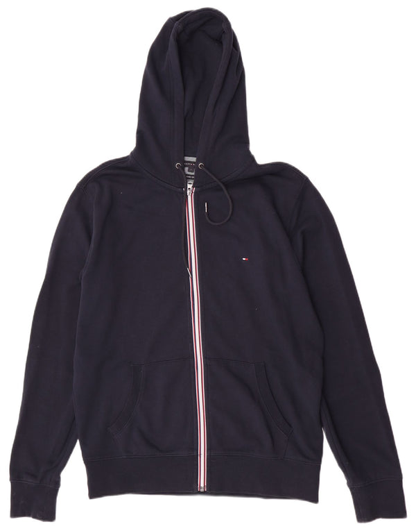 Pulover pentru bărbați Tommy Hilfiger, cu glugă, cu formă regulată, cu fermoar, mare, bleumarin