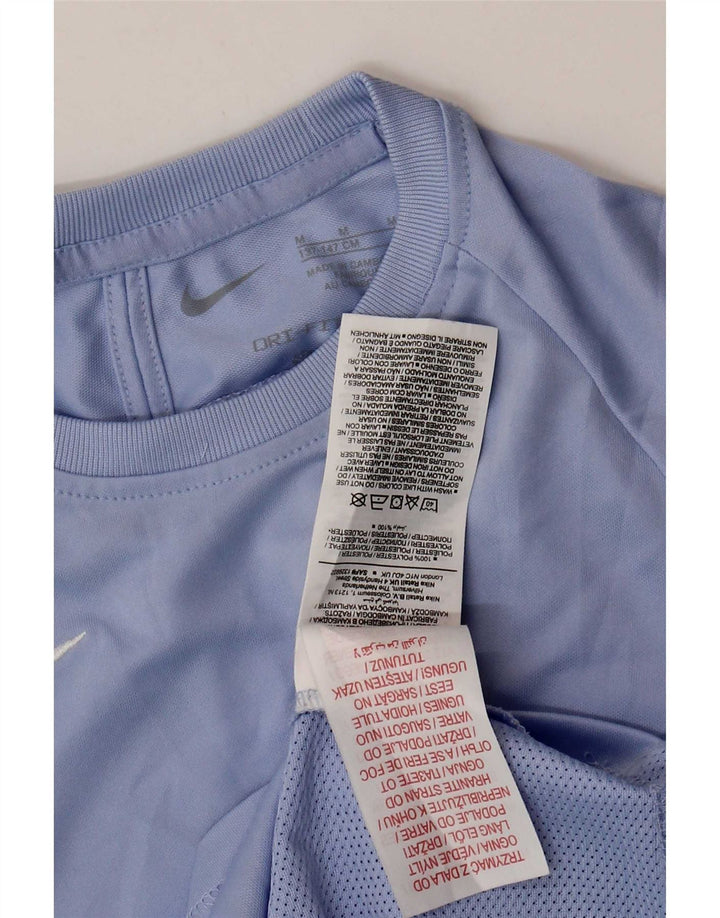 Tricou Nike Dri Fit pentru băieți Top 10-11 ani, albastru mediu, poliester color bloc