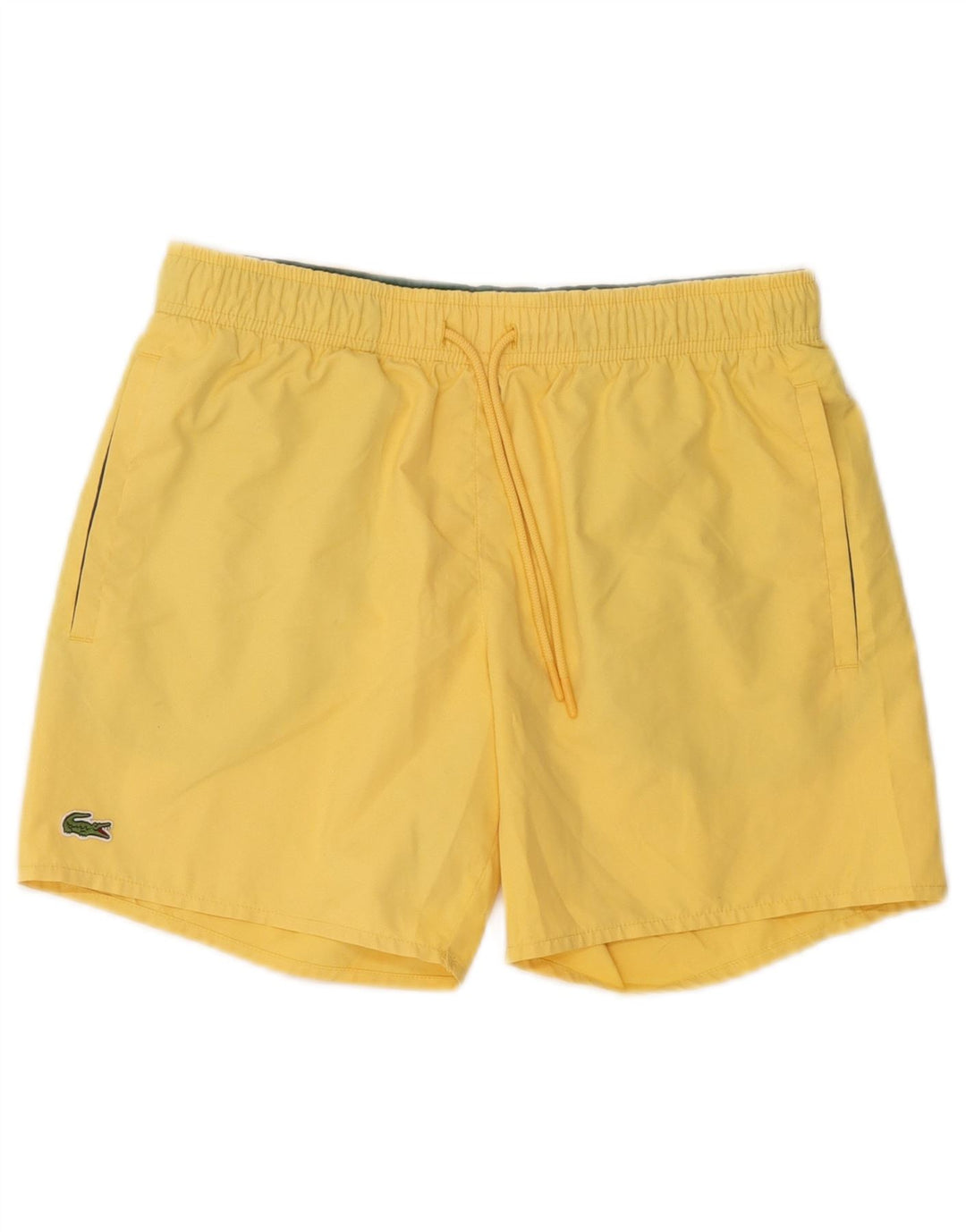 Pantaloni scurți de înot Lacoste pentru femei UK 10 Poliester galben mic
