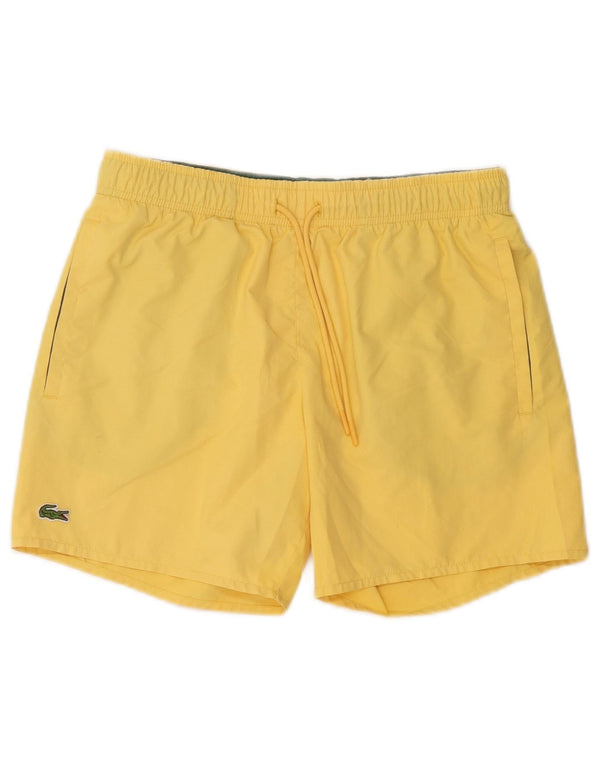 Pantaloni scurți de înot Lacoste pentru femei UK 10 Poliester galben mic