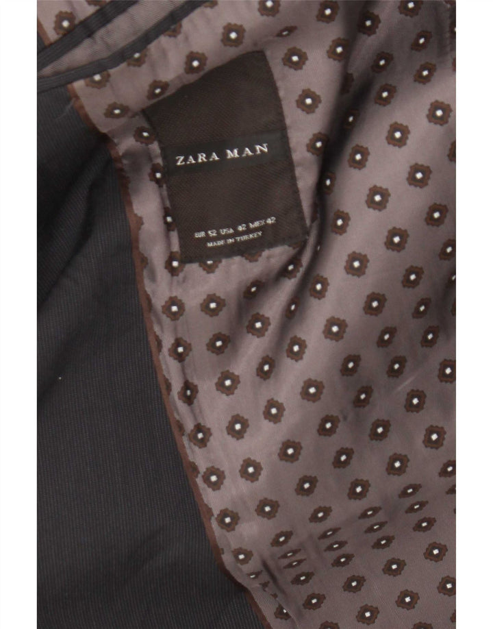 Blazer pentru bărbați Zara, cu 2 nasturi, EU 52, mare, bleumarin, cu dungi