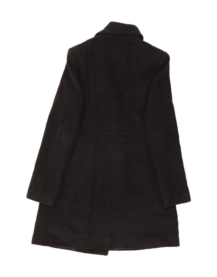 OASIS Womens Double Breasted Coat UK 10 Small Black Polyester Vintage Oasis and Second-Hand Oasis from Messina Hembry 