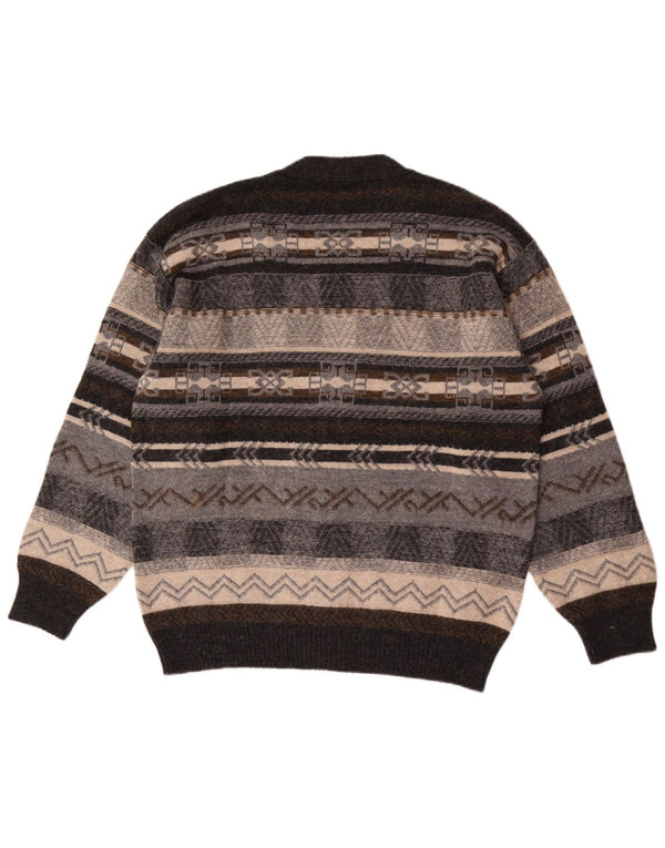 Pulover cardigan pentru bărbați Gioferrari IT 54 XL Lână geometrică gri