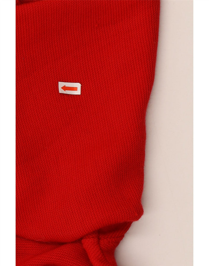 Pulover Cardigan Vintage pentru Damă EU 44 XL Lână Roșie