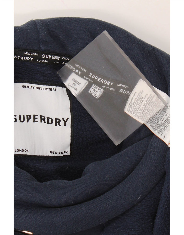 SUPERDRY Pulover cu grafic supradimensionat pentru femei UK 10 Mic bleumarin