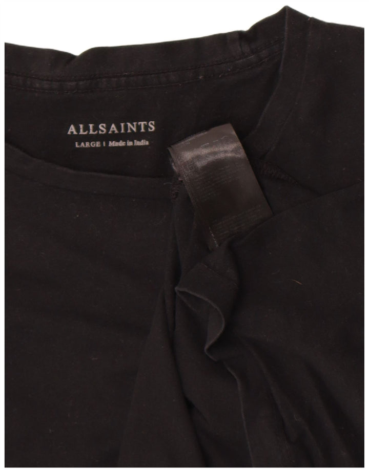 Tricou pentru bărbați All Saints Top mare bumbac negru
