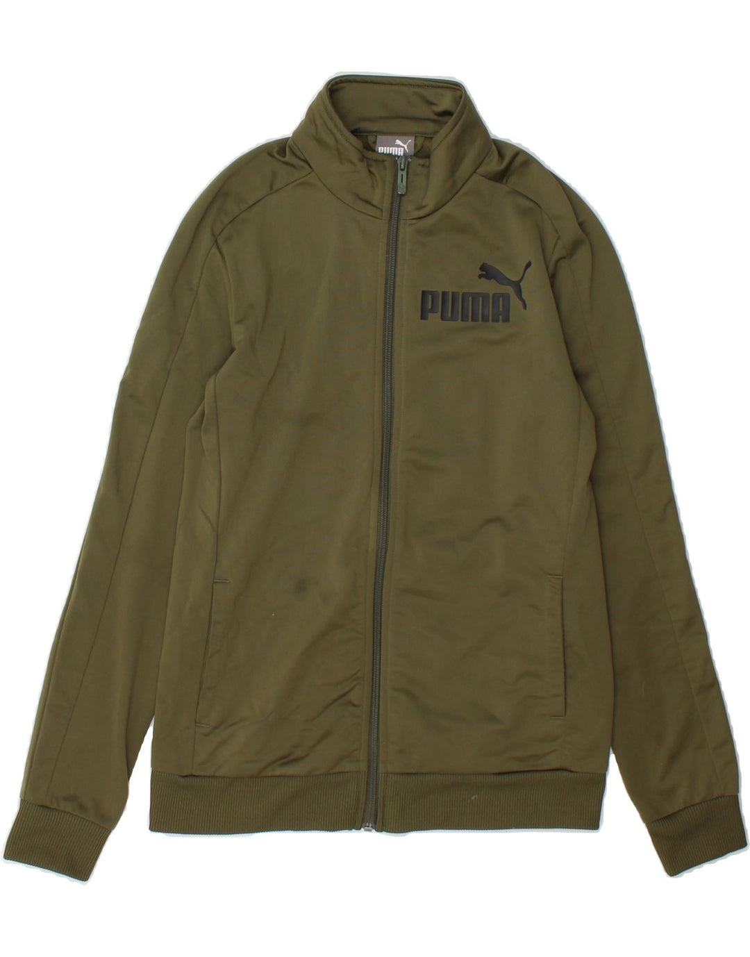 PUMA Womens Graphic Tracksuit Top Jacket UK 12 Medium Green Polyester Vintage Puma and Second-Hand Puma from Messina Hembry 