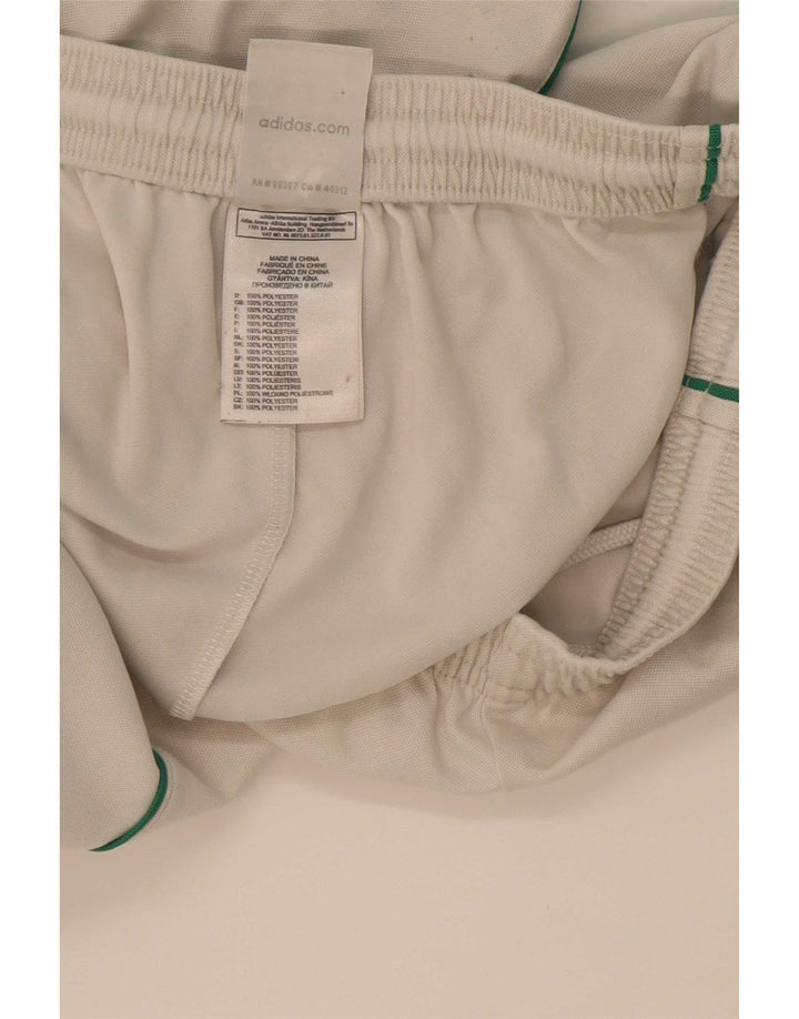 Pantaloni scurți sport pentru bărbați Adidas Climalite, poliester alb mediu