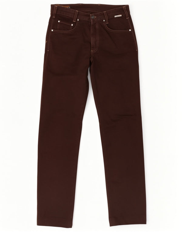 Pantaloni drepți casual dama vintage W32 L32 bumbac maro