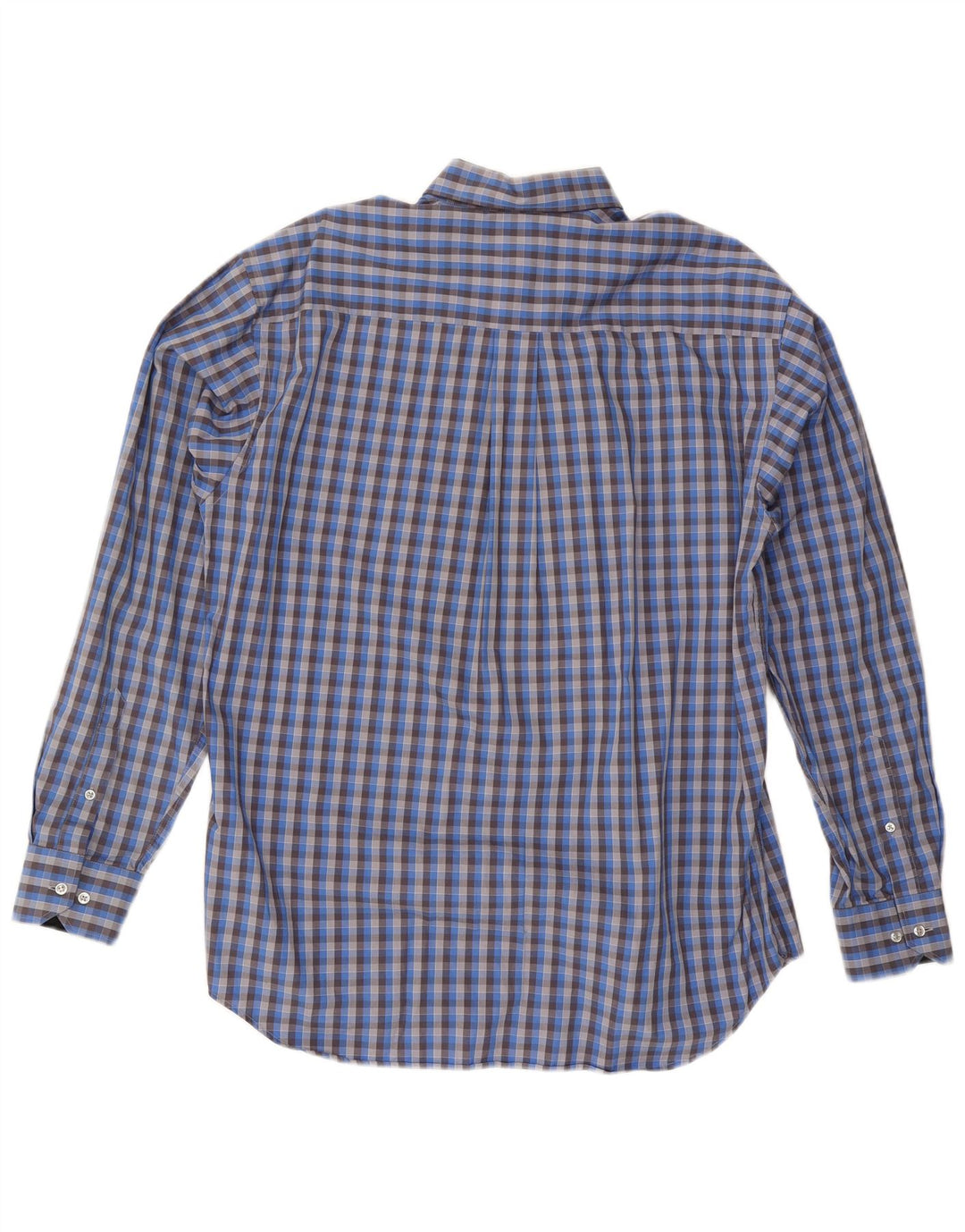 Cămașă pentru bărbați Adidas Mărimea 41, bumbac cu check albastru mediu