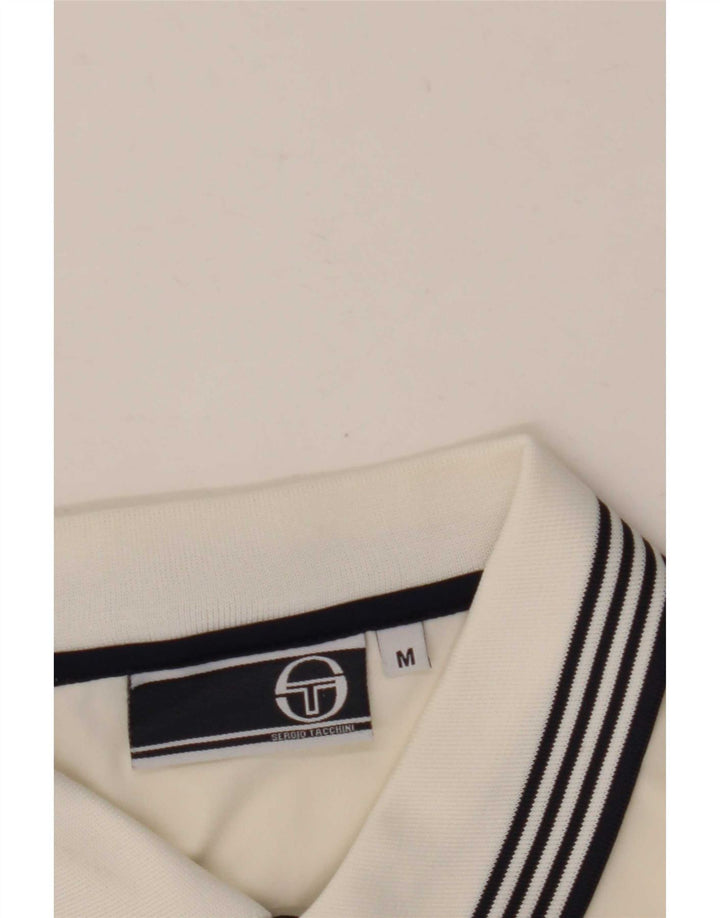 Tricou polo Sergio Tacchini pentru bărbați, alb mediu, bloc de culoare