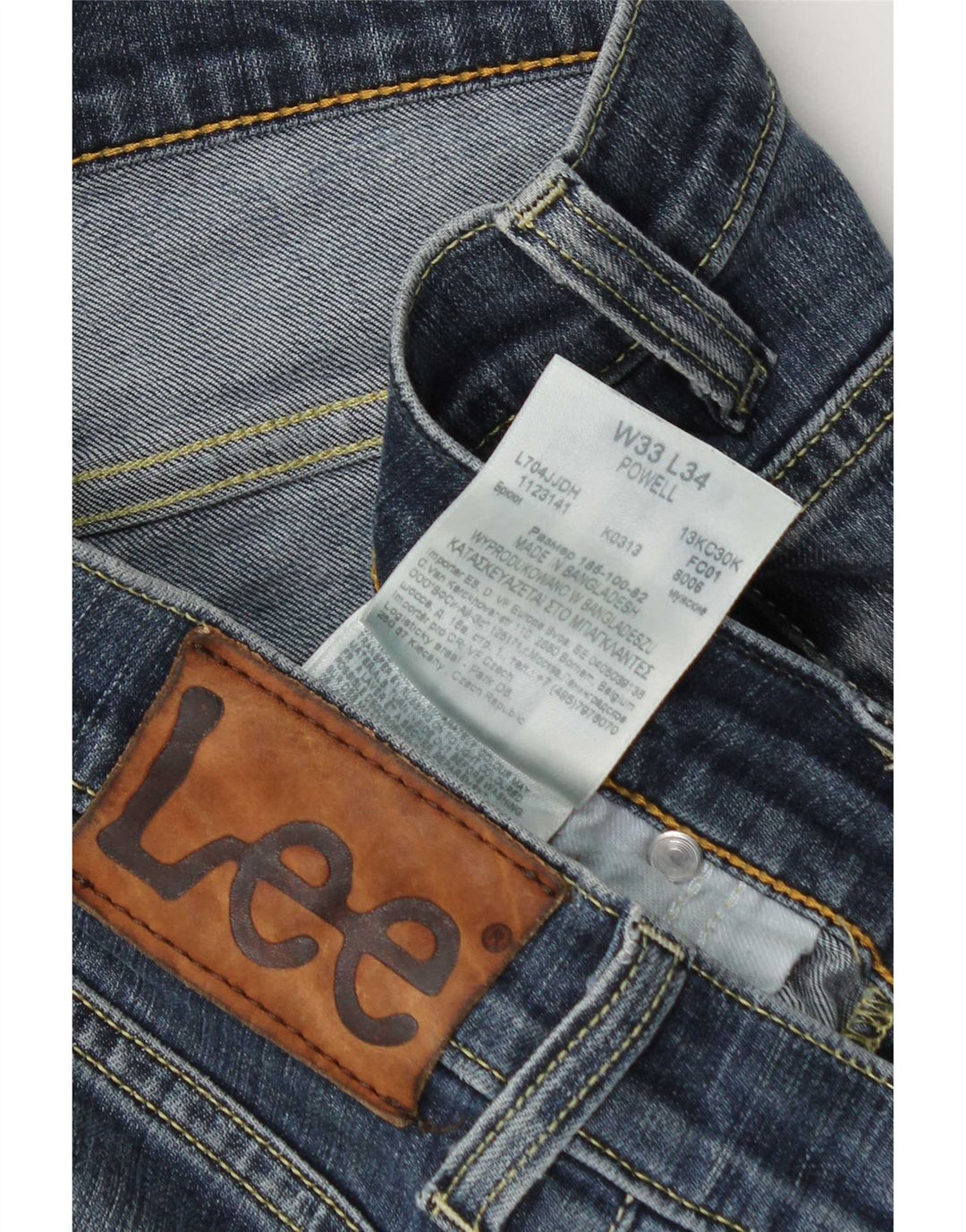 Blugi Lee Powell Slim pentru bărbați W33 L34 Bumbac albastru