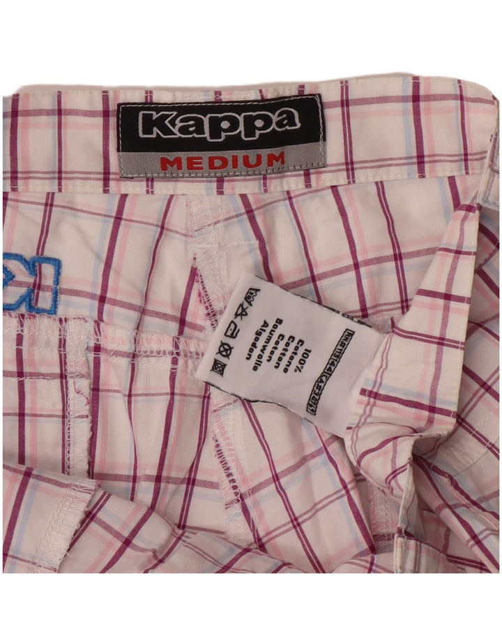 Pantaloni capri cu grafic pentru femei Kappa L30 L19, bumbac mov
