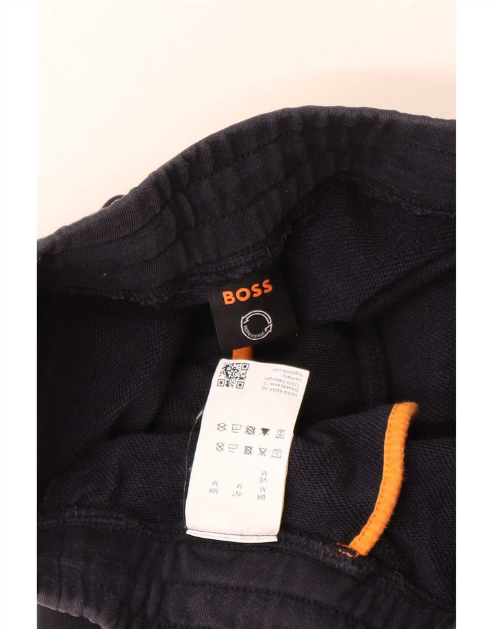 Pantaloni scurți sport pentru bărbați Hugo Boss, bumbac, albastru bleumarin mediu