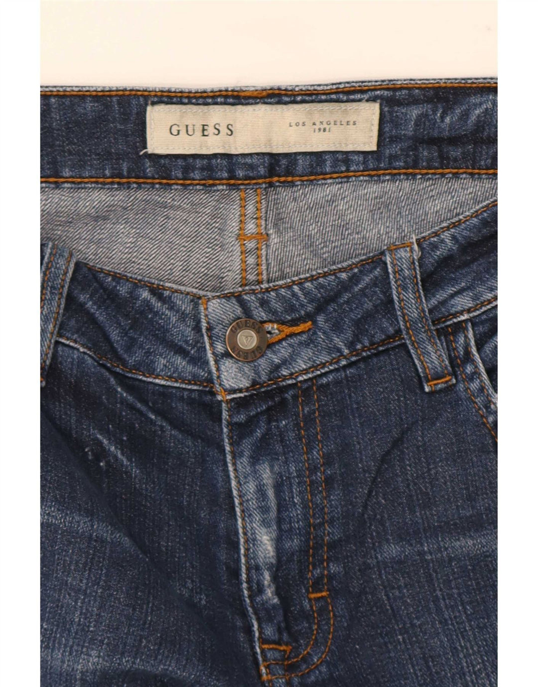 Blugi slim pentru bărbați Guess Distressed W27 L28 Blue