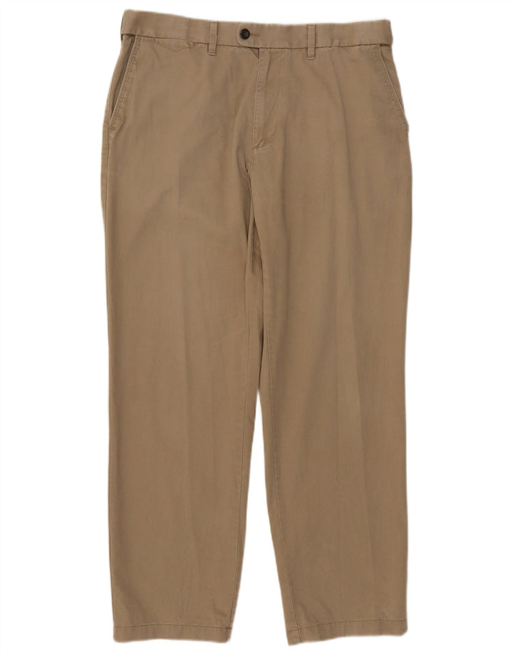 Pantaloni de costum pentru bărbați Marks & Spencer, cu ajustare normală, L36 L31, bumbac bej