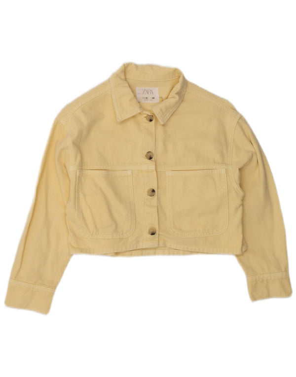 Jachetă Bomber Crop Fete Zara 9-10 Ani Galben
