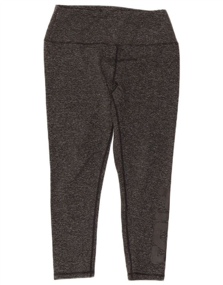 Leggings Capri cu grafic pentru femei FILA UK 10, poliester cu dungi gri mici